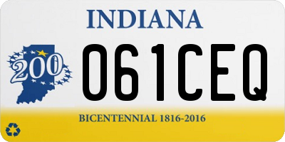 IN license plate 061CEQ