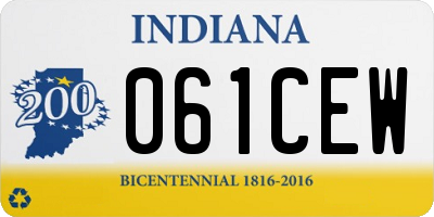IN license plate 061CEW