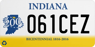 IN license plate 061CEZ