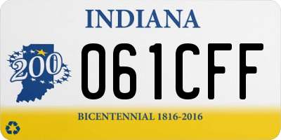 IN license plate 061CFF