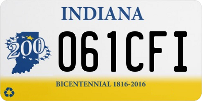 IN license plate 061CFI