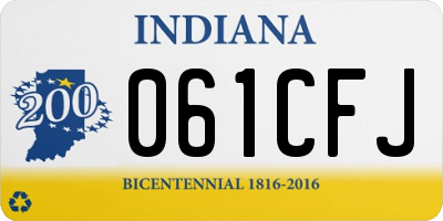 IN license plate 061CFJ