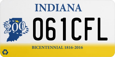 IN license plate 061CFL