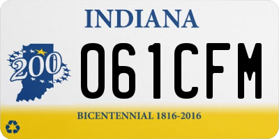 IN license plate 061CFM