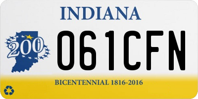 IN license plate 061CFN