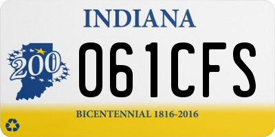 IN license plate 061CFS