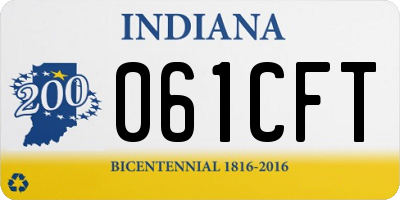 IN license plate 061CFT