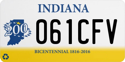 IN license plate 061CFV
