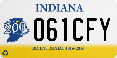 IN license plate 061CFY