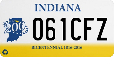 IN license plate 061CFZ