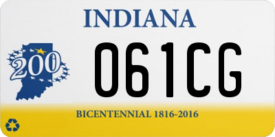 IN license plate 061CG