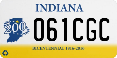 IN license plate 061CGC