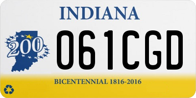 IN license plate 061CGD