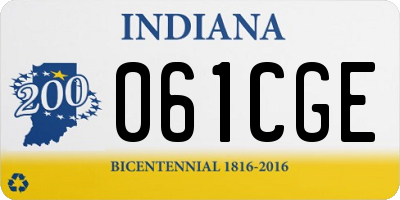 IN license plate 061CGE