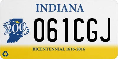 IN license plate 061CGJ
