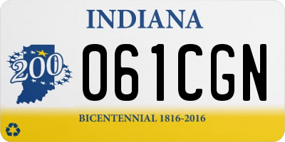 IN license plate 061CGN