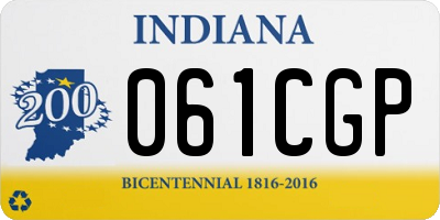 IN license plate 061CGP