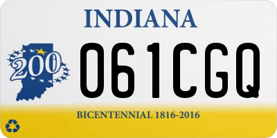 IN license plate 061CGQ