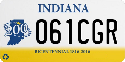 IN license plate 061CGR