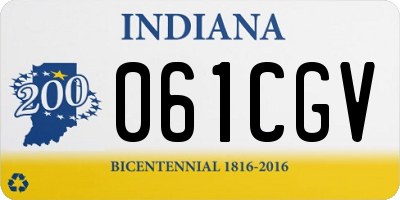 IN license plate 061CGV