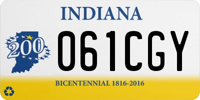 IN license plate 061CGY