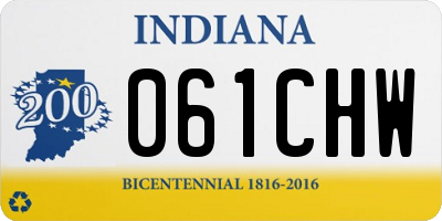 IN license plate 061CHW