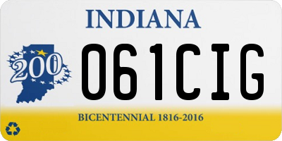 IN license plate 061CIG