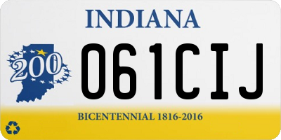 IN license plate 061CIJ