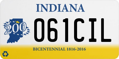 IN license plate 061CIL