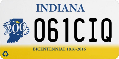 IN license plate 061CIQ