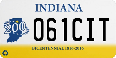 IN license plate 061CIT