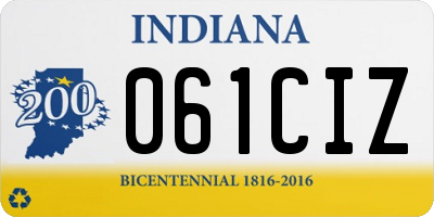 IN license plate 061CIZ