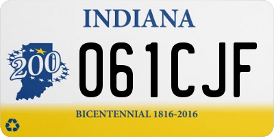 IN license plate 061CJF