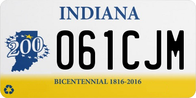 IN license plate 061CJM