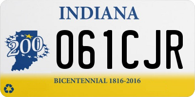 IN license plate 061CJR