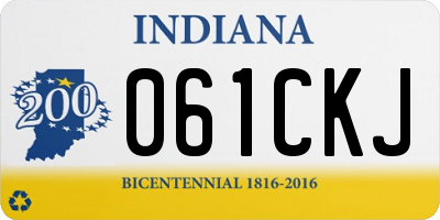 IN license plate 061CKJ