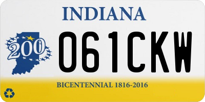 IN license plate 061CKW
