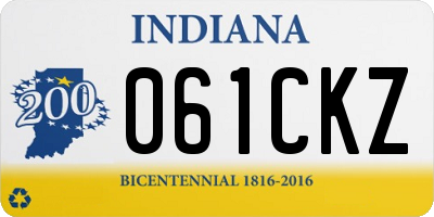IN license plate 061CKZ