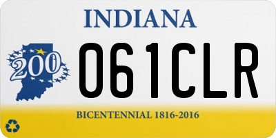IN license plate 061CLR