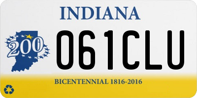 IN license plate 061CLU