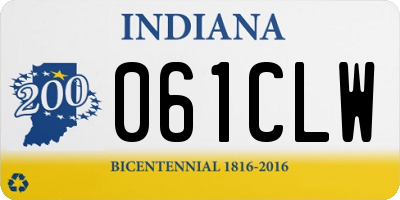 IN license plate 061CLW