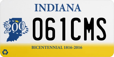 IN license plate 061CMS