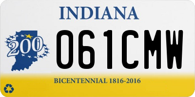 IN license plate 061CMW