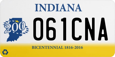 IN license plate 061CNA