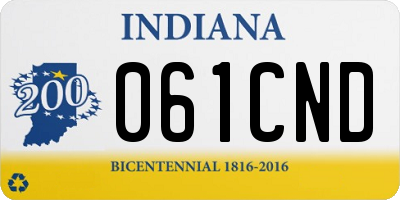 IN license plate 061CND