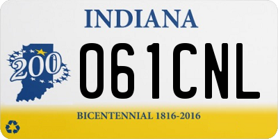 IN license plate 061CNL