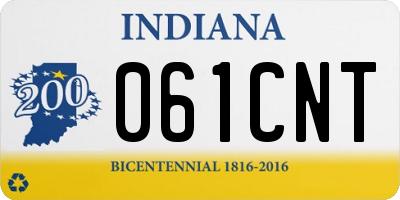 IN license plate 061CNT
