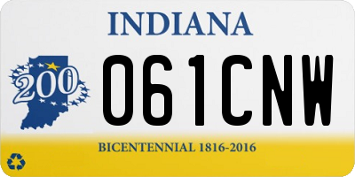 IN license plate 061CNW