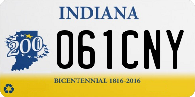 IN license plate 061CNY