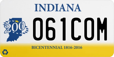 IN license plate 061COM